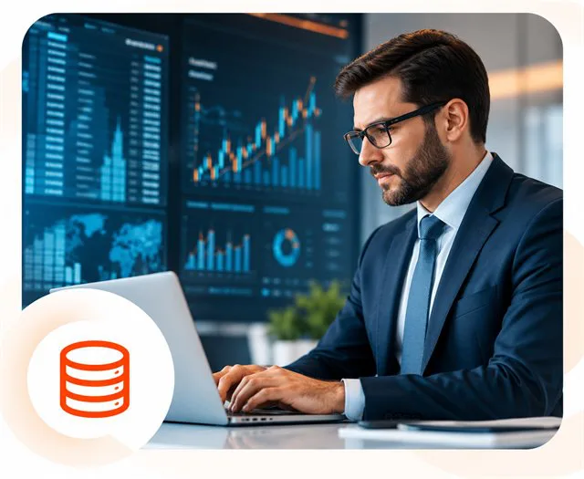 Finance professional reviewing market data